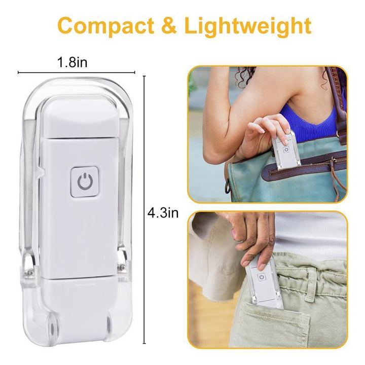 LED USB Rechargeable clip-on light Reading